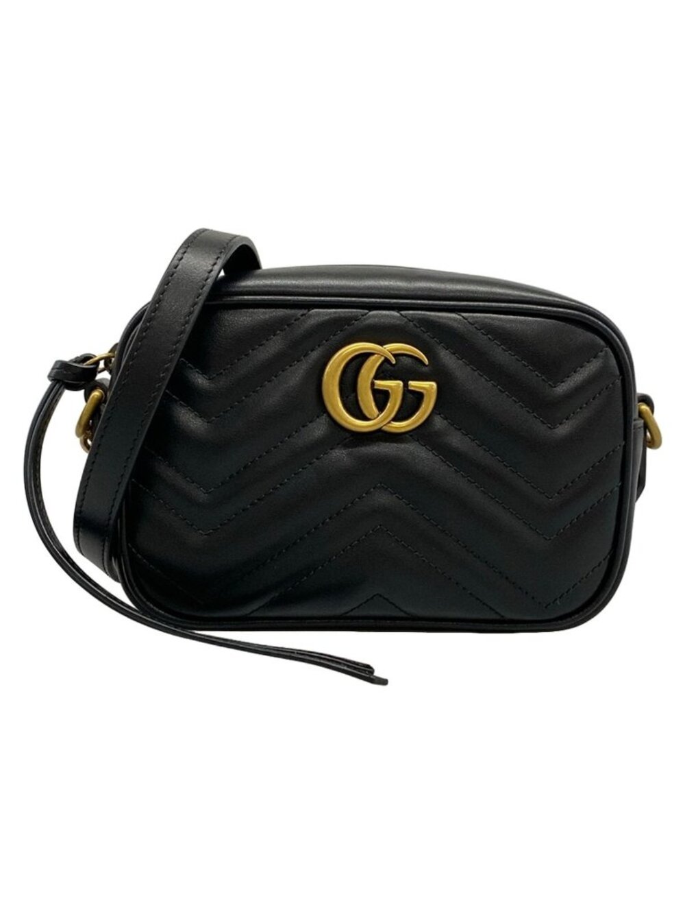 Gucci Shoulder Bag GG Marmont Quilted Black Leather